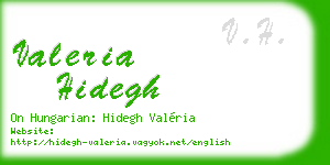 valeria hidegh business card